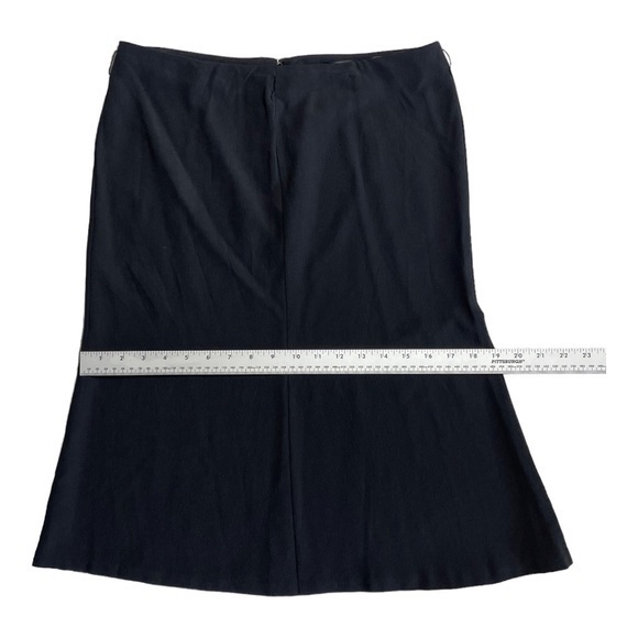 Vintage 1973 Gucci Women’s Black Silk Skirt Size 42 Pencil‎ Midi Fit And Flare ￼ - Picture 8 of 12